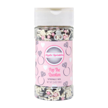 Mystic Sprinkles Wedding/Bridal Sprinkles Mixes (Pop The Question Sprinkle Mix 3.4Oz)