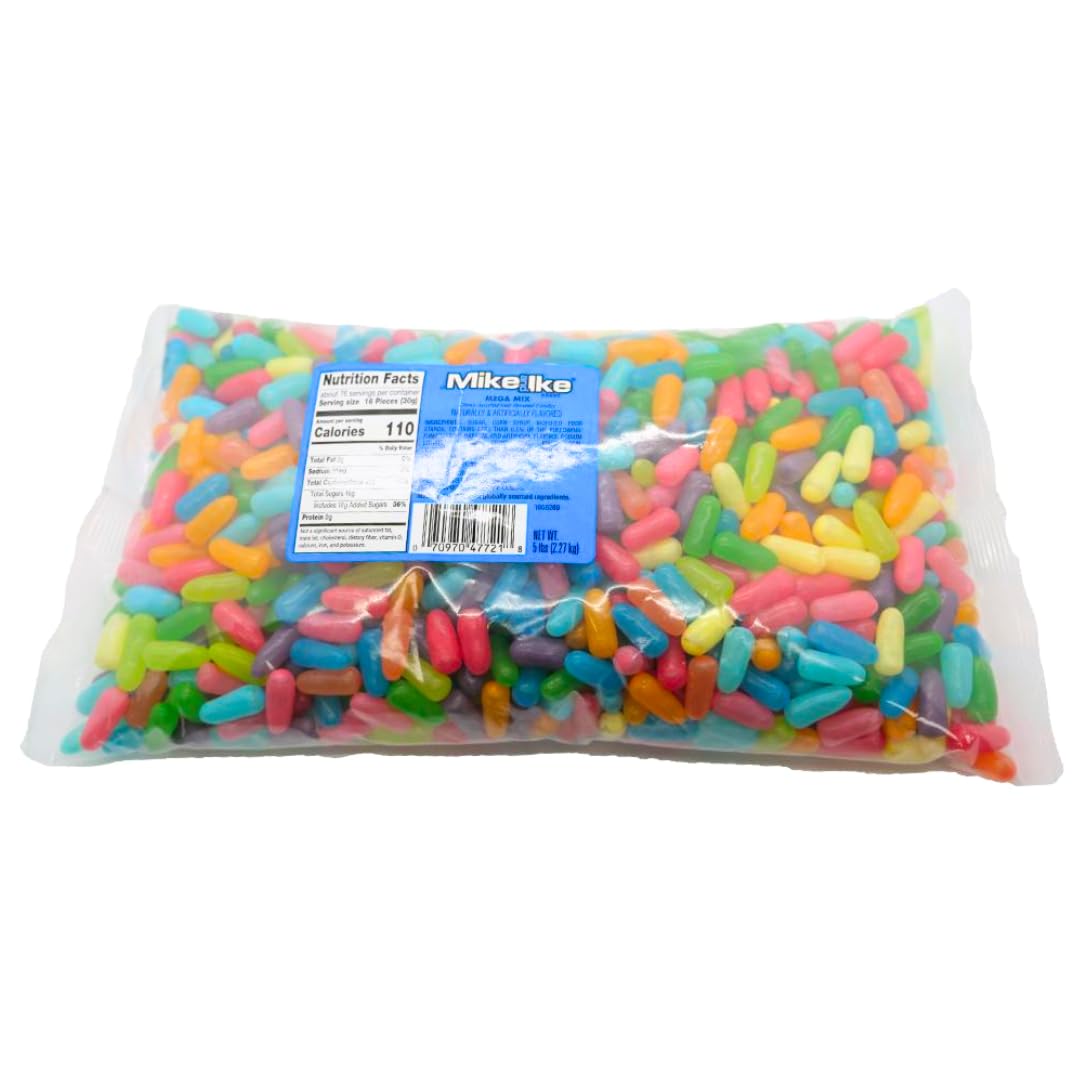 Mike & Ike Mega Mix - 5 Lb Bulk Gift Bag By Lyza'S Sweets & Treats