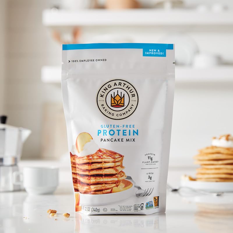 King Arthur Protein Pancake Mix, Gluten Free, 12 Ounces (Pack Of 6)