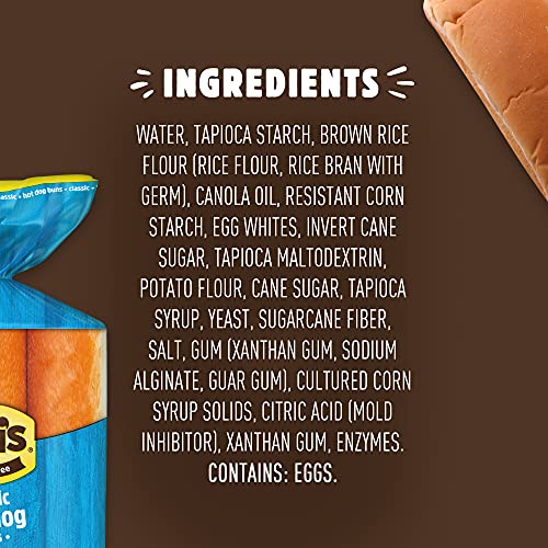 Udis Gluten Free Classic Hot Dog Buns, Frozen, 14.3 Ounce