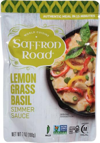 Saffron Road Lemongrass Basil Simmer Sauce, 7 oz