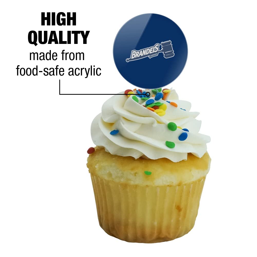Brandeis University Primary Logo Cupcake Picks Toppers Decoration Set Of 6