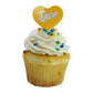 GRAPHICS & MORE Cupcake Picks Set of 6, Acrylic, East Texas Baptist University Secondary Logo
