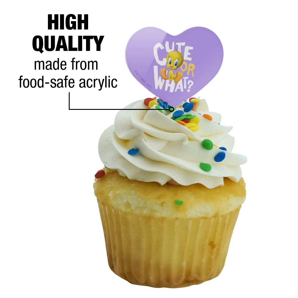 GRAPHICS & MORE Tweety Cupcake Picks Set of 6, Acrylic, Multi Color, One Size