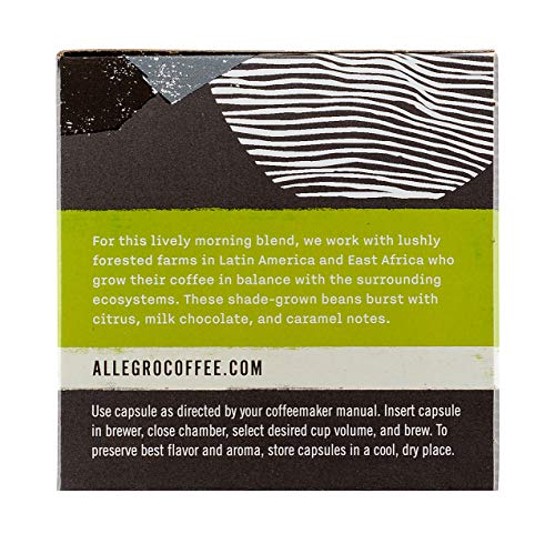 Allegro Coffee Breakfast Blend Pods, Organic, 10 Count, 3.8 Ounce