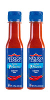 Mexico Lindo 7 Mares Hot Sauce | Perfect For Fish & Seafood | 10,800 Scoville Level | Spicy Flavor | 5 Fl Oz Bottles (Pack Of 2)