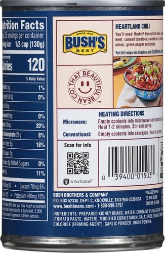 Bushs Best Chili Beans Kidney Beans in Mild Chili Sauce, 16 oz