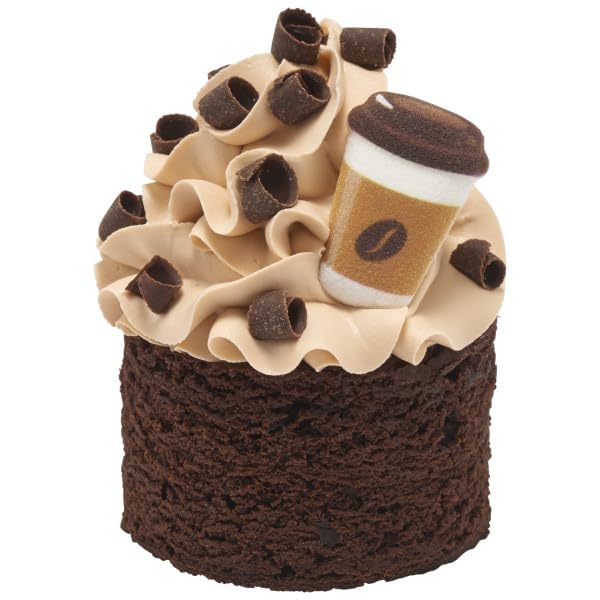 Mocha Coffee Cup Shape Edible Sugar Cake Topper, 12 Count - Great For Cupcakes, Cookies, Cakes, Cakes Pops