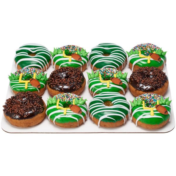 Brown Football Edible Sugar Cake Toppers, 24 Count