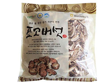 Premium Grade Dried Shiitake Mushroom Slice from Korea, Nonghyup Shiitake Mushroom, 454g 16oz, Product of KOREA, Outdoor Cultiva