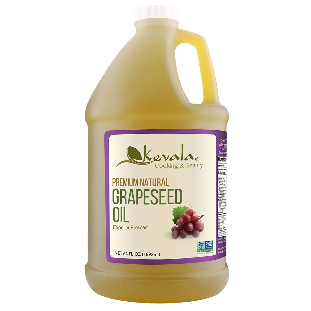 Kevala Grapeseed Oil - Vitamin E Oil - Body Oil - Massage Oil - Grape Seed Extract - Grapeseed Oil Cooking - Gluten Free - 64 fl