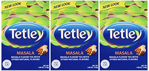 Tetley Tea, Masala, 72-Count Tea Bags (Pack Of 3)