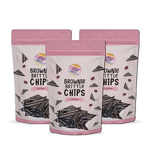 99 Pancakes Brownie Brittles Chips Coffee (Pack Of 3, 100 Grams Each) - Coffee & Chocolate Chips Crackers - Made With Fine Ingre