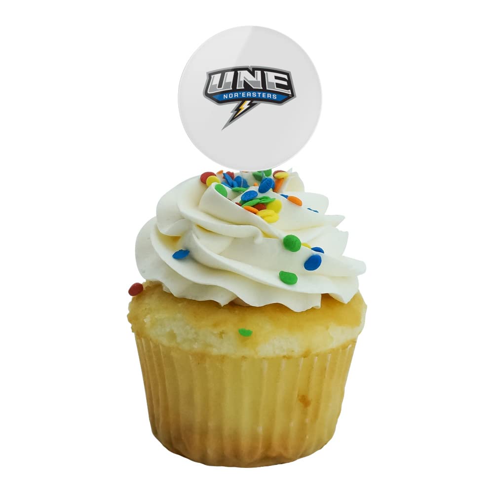 University Of New England Secondary Logo Cupcake Picks Toppers Decoration Set Of 6