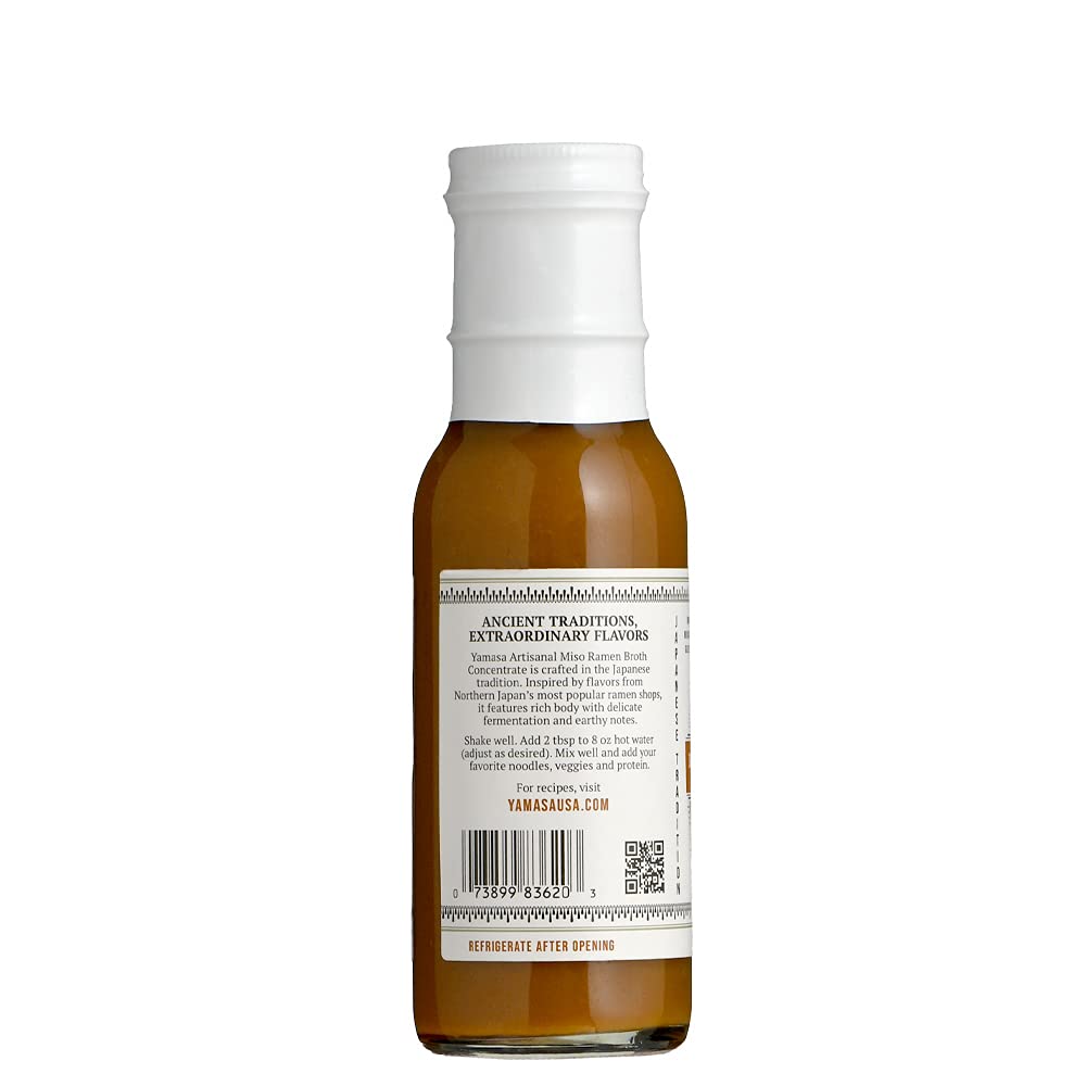 Yamasa, Artisanal Miso Ramen Broth Concentrate, Serves 8 Bowls, Gluten Free, No Msg Added, Certified In The Japanese Tradition,