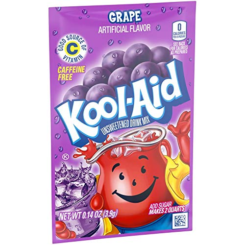 Kool-Aid Soft Drink Mix G , Caffeine Free, Unsweetened, 0.14 Oz, Pack of 12, Multicolor