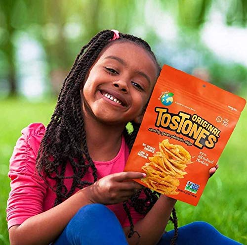 Tostones, Green Plantains, Re-Sealable Bag, Crunchy Chips, Plantains, Palm Oil And Salt, 3.53 Oz Per Unit, Original, 1 Pack,
