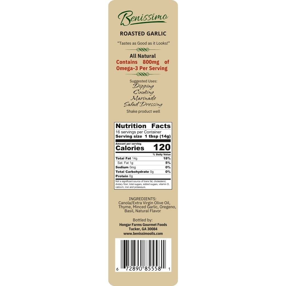 Benissimo Oil Roasted Garlic, 8.1 Ounces