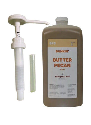 Dunkin Donuts Butter Pecan Sauce-Swirl-Syrup 64 Oz Jug (Plus Pump)