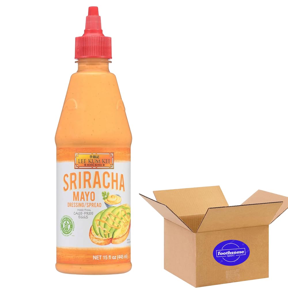 Lkk Sriracha Mayo 15 Ounces,Creamy Mayonnaise Sauce,Cage-Free Eggs, Gluten Free (pack of 1, 15oz)