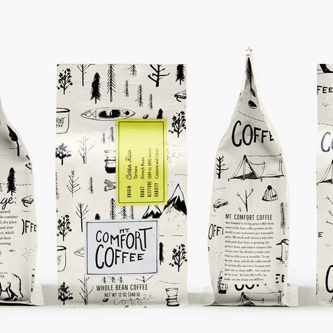 Mt. Comfort Coffee Costa Rica French Roast Whole Beans, 12 Ounce - Notes of Citrus, Tropical Fruit, & Brown Sugar