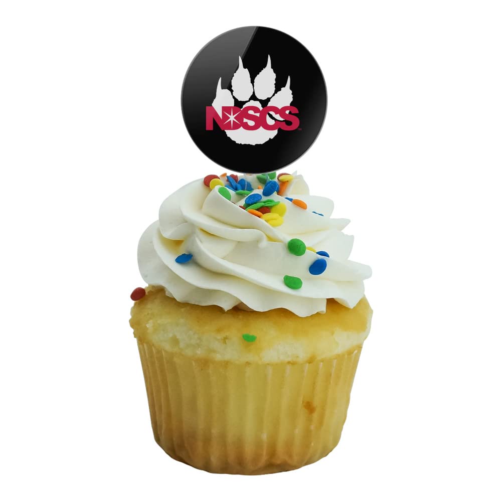 North Dakota State College Of Science Secondary Logo Cupcake Picks Toppers Decoration Set Of 6