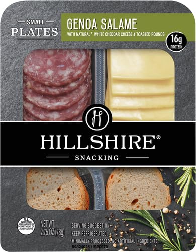 Hillshire Snacking Small Plates, Genoa Salami and White Cheddar Cheese, Single Serve, 2.76 Oz