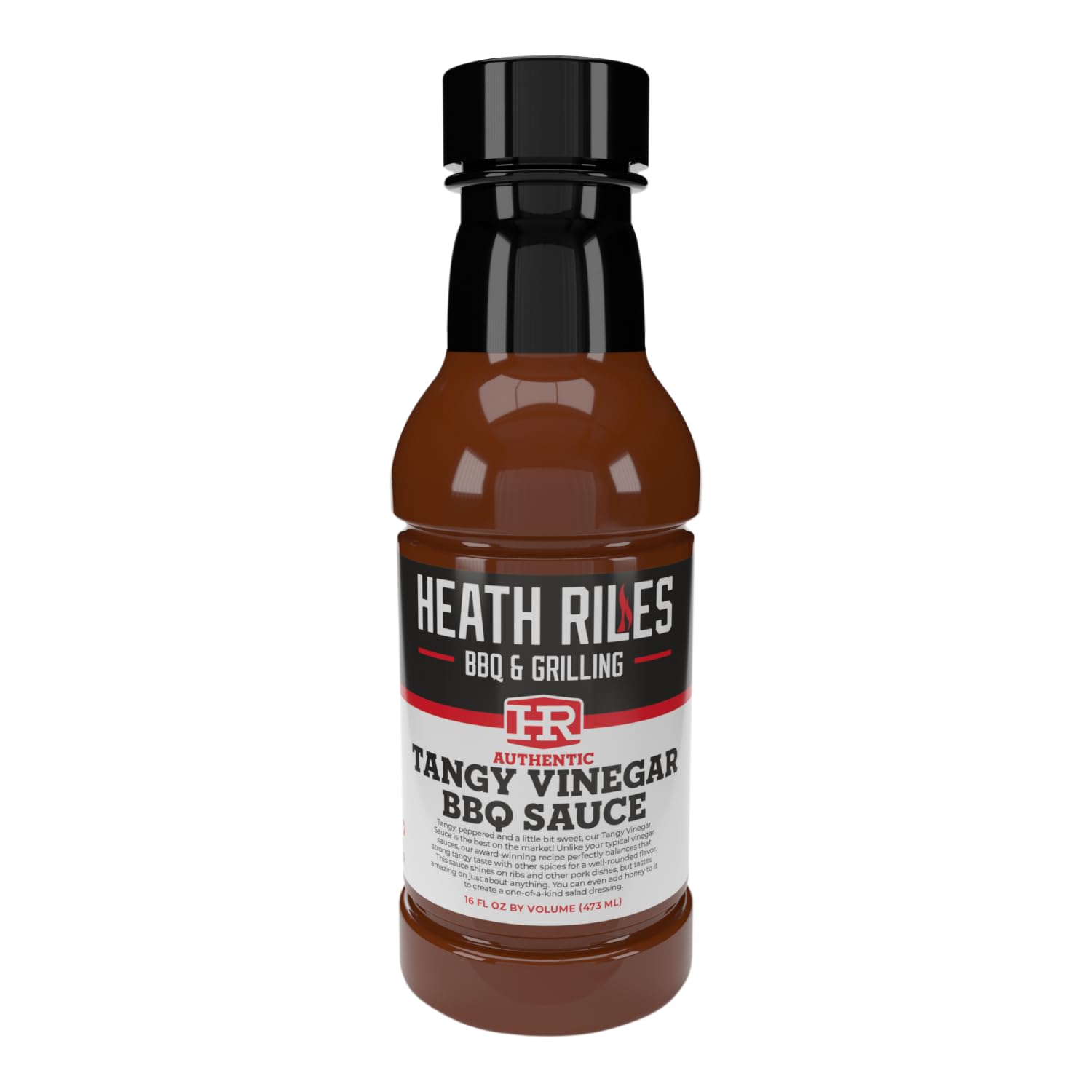 Heath Riles Bbq Tangy Vinegar Barbecue Sauce, Champion Pitmaster Recipe, Bottle 16 Oz.