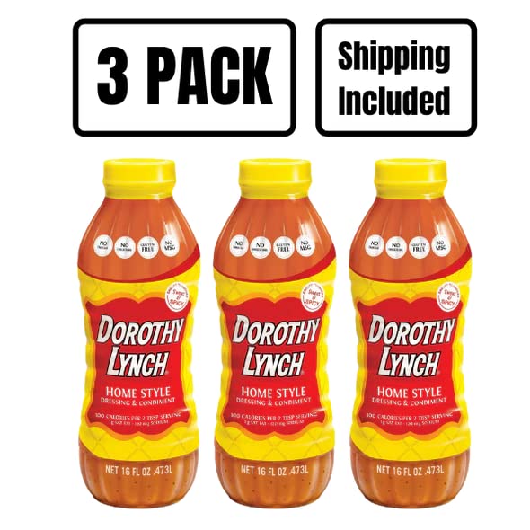 Dorothy Lynch Salad Dressing, Sweet & Spicy, Gluten Free, 16 Fl Oz (Pack of 3)