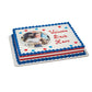 Mini Red, White, And Blue Star Edible Sugar Cake Toppers, 24 Count