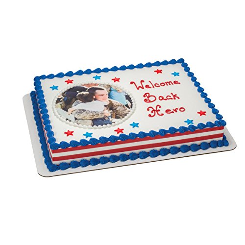 Mini Red, White, And Blue Star Edible Sugar Cake Toppers, 24 Count