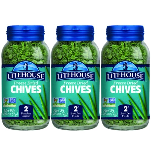 Litehouse Freeze Dried Chives, Non-GMO, Gluten-Free, 0.25 Ounce (Pack of 3)