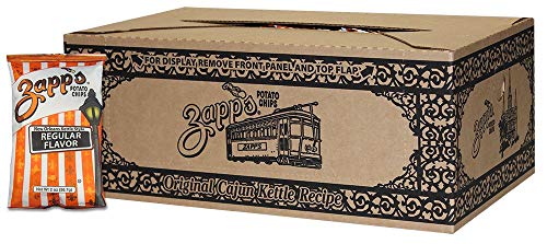 Zapps New Orleans Kettle-Style Potato Chips, Regular - Crunchy Chips With A Salty, Delicious Flavor, Great For Lunches Or Snacki