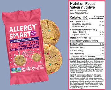 Allergy Smart Crunchy BIRTHDAY CAKE Cookies | Gluten Free, Nut Free, Egg Free, Dairy Free, Kosher, Celiac Safe | Delicious Vegan