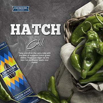 Chinook Seedery Roasted Jumbo Sunflower Seeds - Keto Snacks - Best For Snack Packs - Gluten Free, Non Gmo Snack Food Gifts - 1.5 Ounce (Pack Of 36) - Hatch Chile Flavor