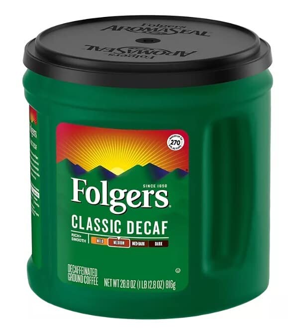 Folgers Ground Decaf Medium Roast Coffee, 33.9 Ounce, Pack of 1, Model TS0417-A700ML-M1940