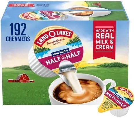 Generic Land Coffee Creamer Mini Moo’s Half & Half Singles, 192 Count, 8 x 10 x 7 inches