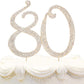 Hatcher Lee Bling Crystal Rhinestone 80 Birthday Cake Topper - Best Keepsake | 80Th Party Decorations Gold