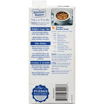 Kitchen Basics Original Turkey Stock, Gluten Free, 32 Oz. Carton, (Pack Of 6)