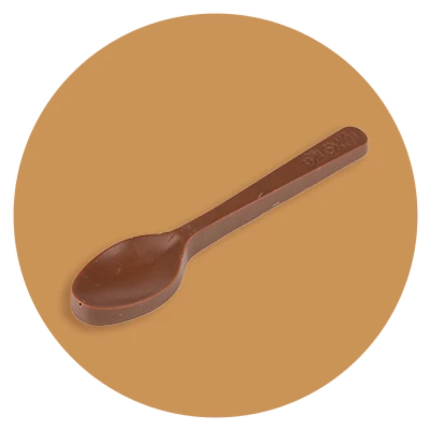 LYZAS SWEETS &   Milk Chocolate Edible Spoons - Gourmet Cocoa Stirrers - 6 Count Gift Box - Single