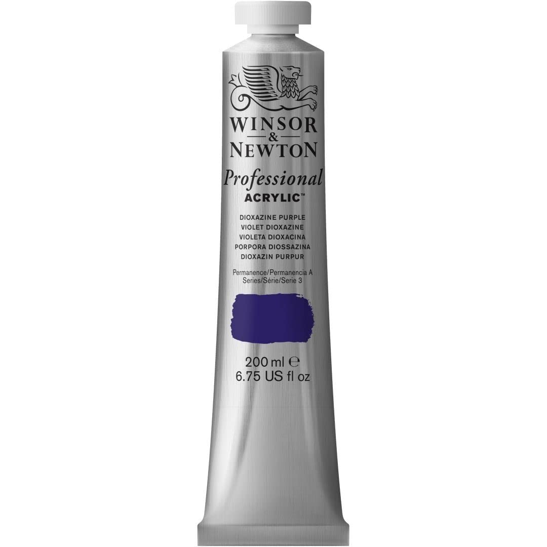 Winsor  Newton Professional Acrylic Color, 200Ml (675Oz) Tube, Dioxazine Purple