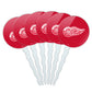 Graphics & More Detroit Red Wings Logo Cupcake Picks Toppers Decoration Set Of 6