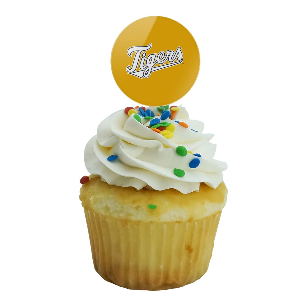East Texas Baptist University Secondary Logo Cupcake Picks Toppers Decoration Set Of 6