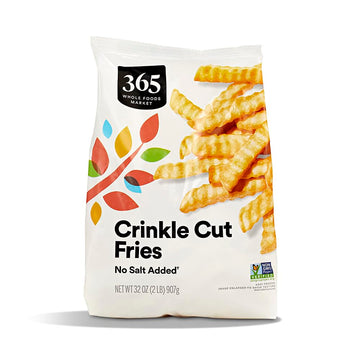 365 Everyday Value, Crinkle Cut French Fries No Salt Added, 32 oz, (Frozen)