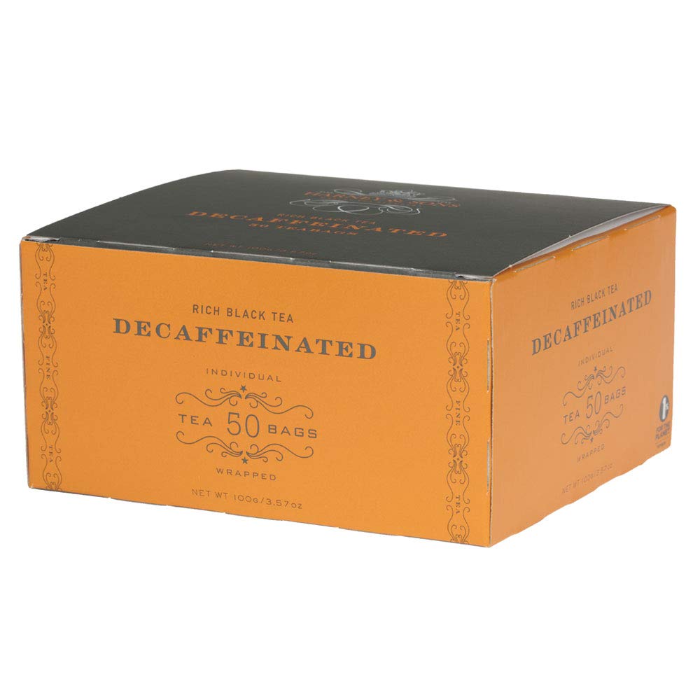 Harney & Sons Black Tea Bags, Decaffeinated, 50 Count, Orange