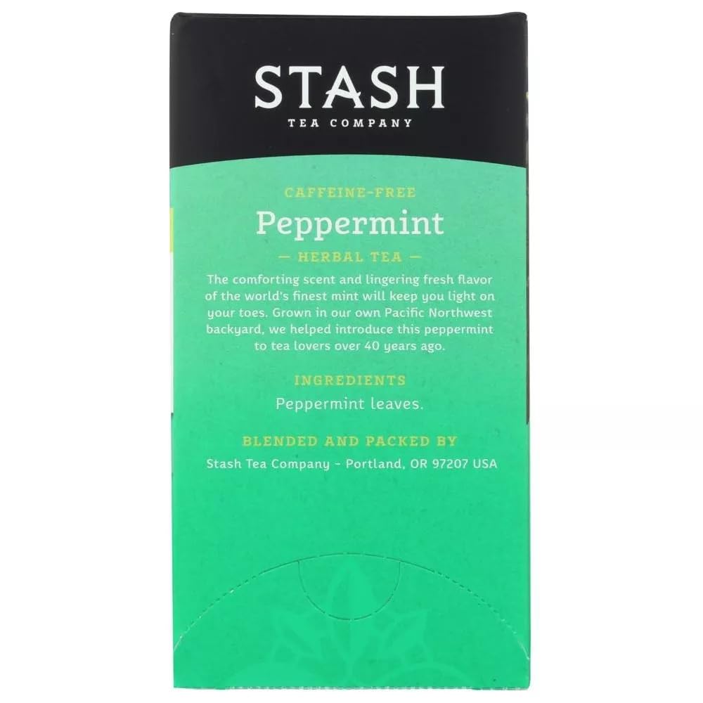 Stash Premium Herbal Tea Peppermint, Caffeine Free, 20 Count (Pack of 2)