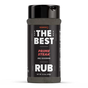Kosmos Q The Best Prime Steak Rub - Bbq Meat Dry Rub & Prime Steak Seasoning - Use On Steak, Ribs, Pork Chops, Chuck Roast & Bee