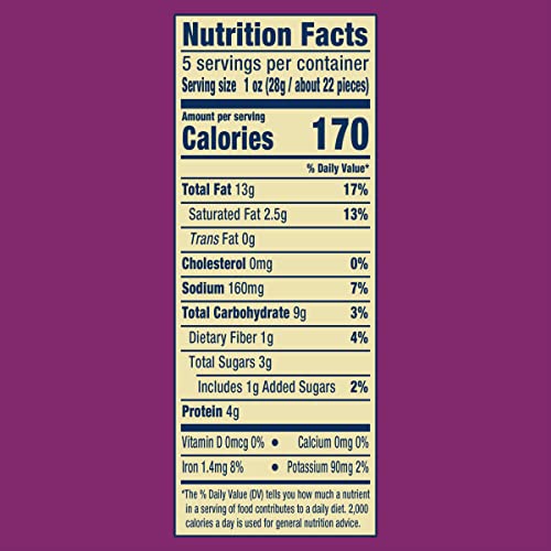 PLANTERS Cashews Rosemary & Sea Salt  Party Snacks  5 Oz Bag