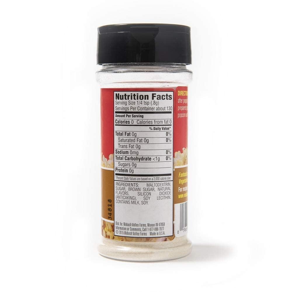 Wabash Valley Farms Sweet Caramel Popcorn Seasoning, 3.7 oz, Brown, Ultimate Movie Night Topping