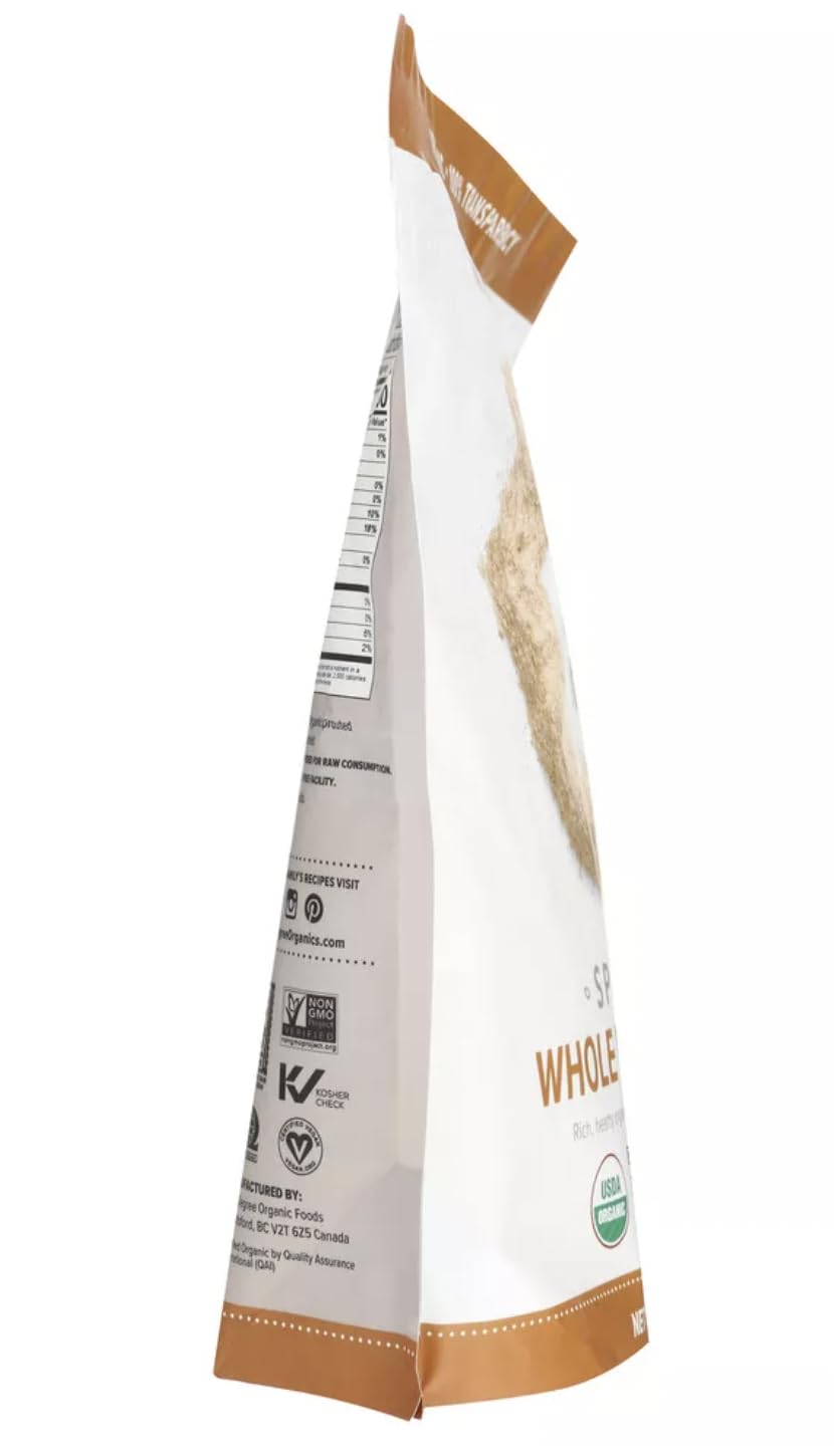 One Degree Organic Foods Sprouted Whole Wheat Flour 5lb - Organic, Non-GMO, Vegan, Plant-Based Baking Flour - Ideal for Bread, M
